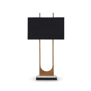 Contemporary Metal Table Lamp with Marble Base