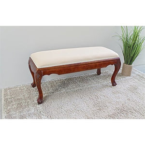 Hardwood Foot-of-Bed Bench – Walnut Finish