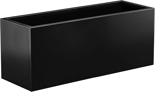 Metal Rectangular Outdoor Planter Box with Drainage Holes