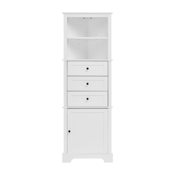 69" Tall Corner Cabinet with Adjustable Shelves and Drawers