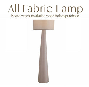 59" Tall Fabric Floor Lamp with Linen Shade