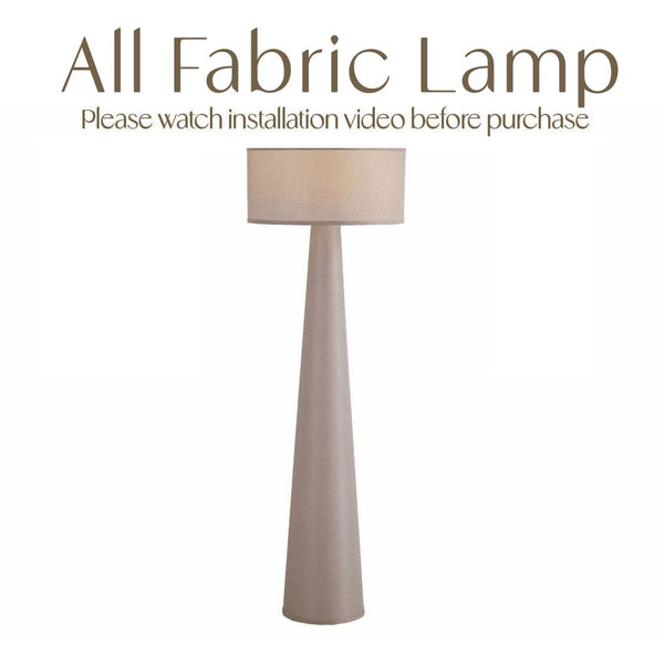 59" Tall Fabric Floor Lamp with Linen Shade