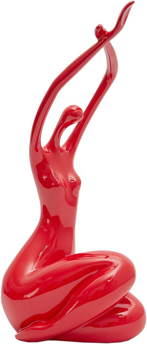 Yoga Lady Figurine Statue – Polyresin Home Decor Sculpture 13 Inch