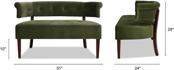 Upholstered Tufted Entryway Bench with Back Settee