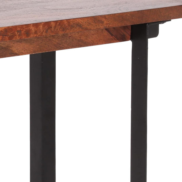 Modern Industrial Dining Bench – Mango Wood & Iron