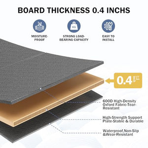 King Size Bunkie Board 76x80 – Heavy Duty Foldable Mattress Support