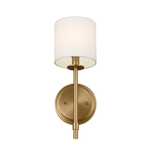 Modern Metal Vanity Wall Sconce with Fabric Shade