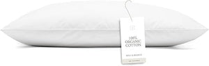 Down Alternative Bed Pillow – Hypoallergenic PrimaLoft Fill, Organic Cotton Shell