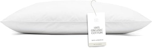 Down Alternative Bed Pillow – Hypoallergenic PrimaLoft Fill, Organic Cotton Shell