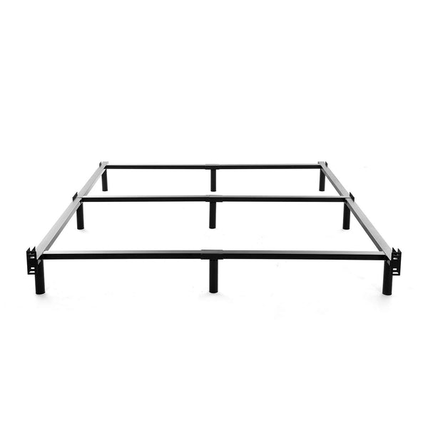 Heavy Duty Metal Bed Frame with 9-Leg Support — Queen & King