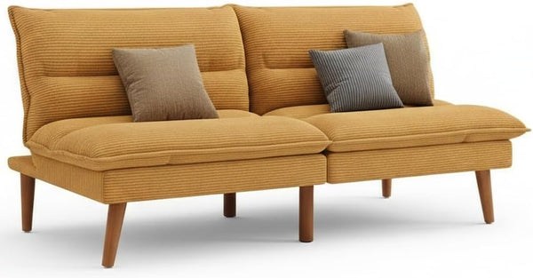 Convertible Futon Sofa Bed with Adjustable Backrest