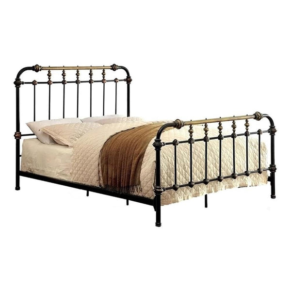 Metal Spindle Bed Frame with Headboard and Footboard