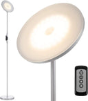 LED Torchiere Floor Lamp with Remote & Foot Switch