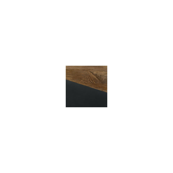 Two-Tone Accent End Table – Brown & Gunmetal
