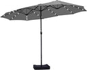 15ft Solar LED Patio Umbrella with Base