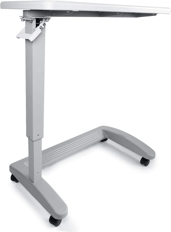 Pneumatic Adjustable Overbed Table with Wheels