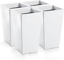 Set of 4 Tall Outdoor Planters with Drainage Hole