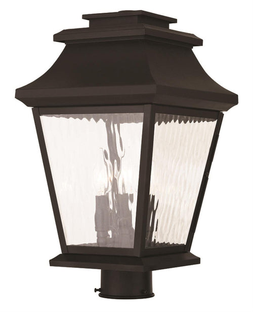 Hathaway 3-Light Outdoor Post Lantern – Bronze