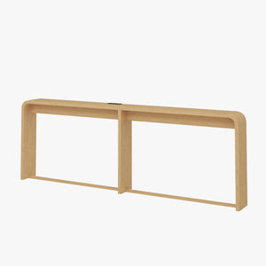 86.75" Console Table with USB Charging Ports & Open Storage Shelf