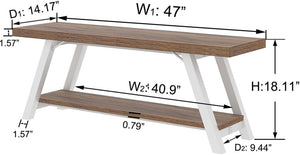 Rustic Entryway Bench with Shoe Storage
