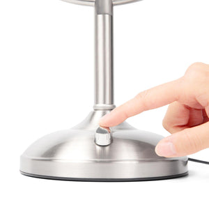 LED Lighted Tabletop Vanity Mirror with 10X/1X Magnification