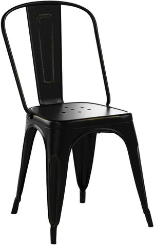 Stackable Metal Dining Chair Set of 4 – Indoor & Outdoor