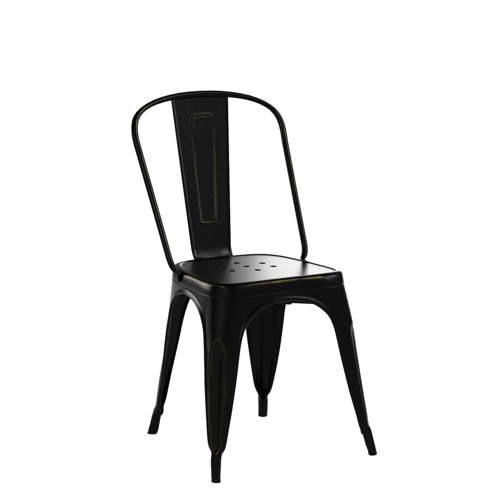 Stackable Metal Dining Chair Set of 4 – Indoor & Outdoor