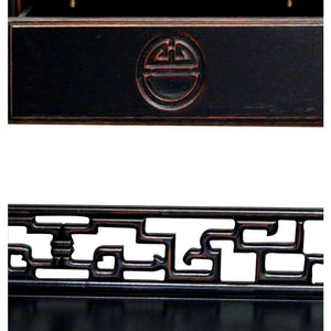Chinese Tea Cabinet – Carved Rosewood | Antique Black