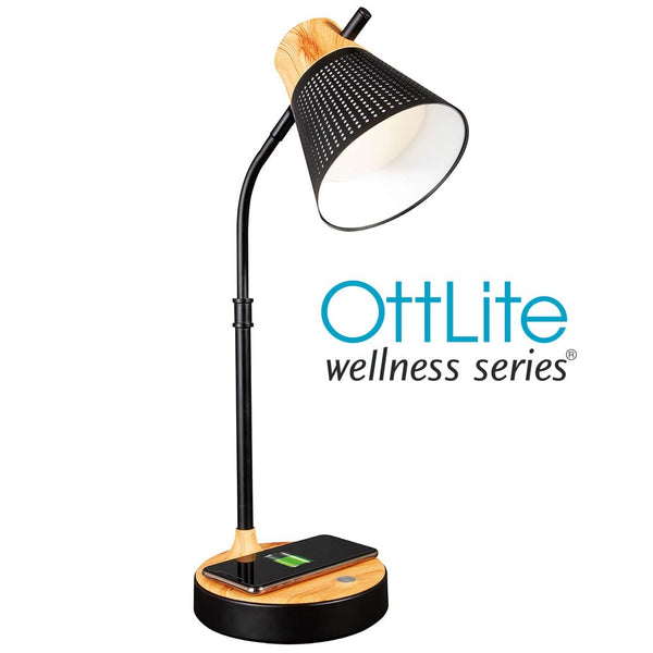 Wireless Charging LED Table Lamp with Adjustable Shade