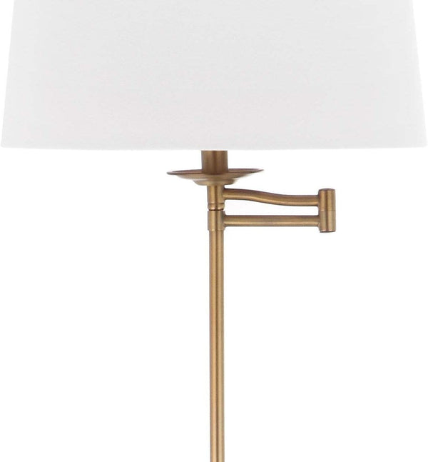Swing Arm Floor Lamp with Adjustable Height | Gold Metal | LED Included