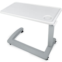 Pneumatic Adjustable Overbed Table with Wheels