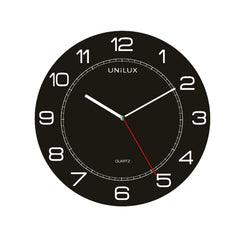 Large Round Analog Wall Clock – Black