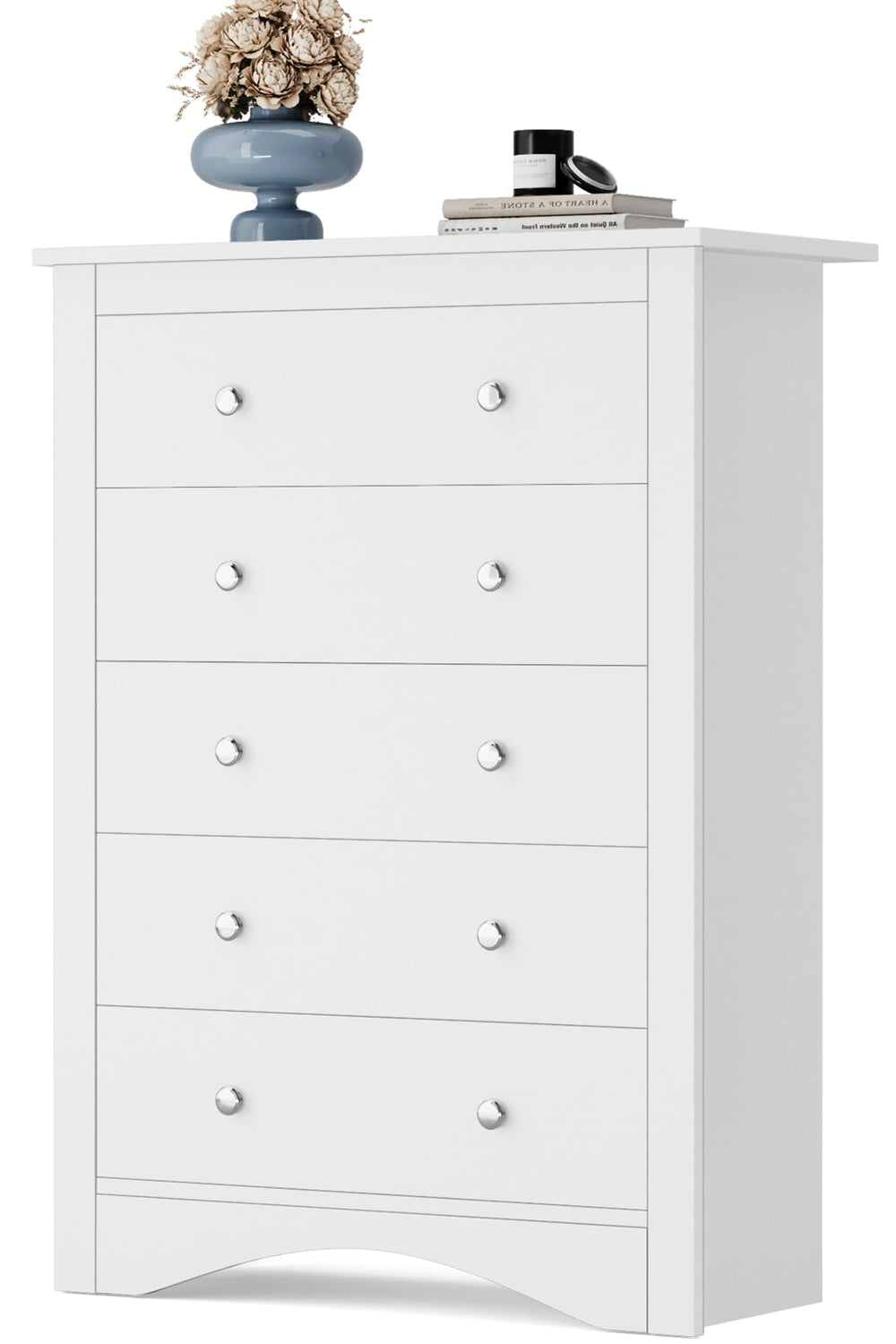 5-Drawer Wooden Dresser & TV Stand