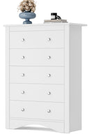 5-Drawer Wooden Dresser & TV Stand