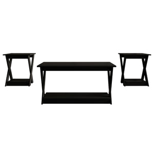 3-Piece Coffee Table Set with Open Shelf Storage