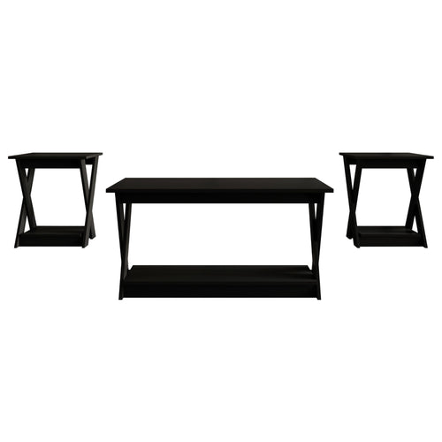 3-Piece Coffee Table Set with Open Shelf Storage