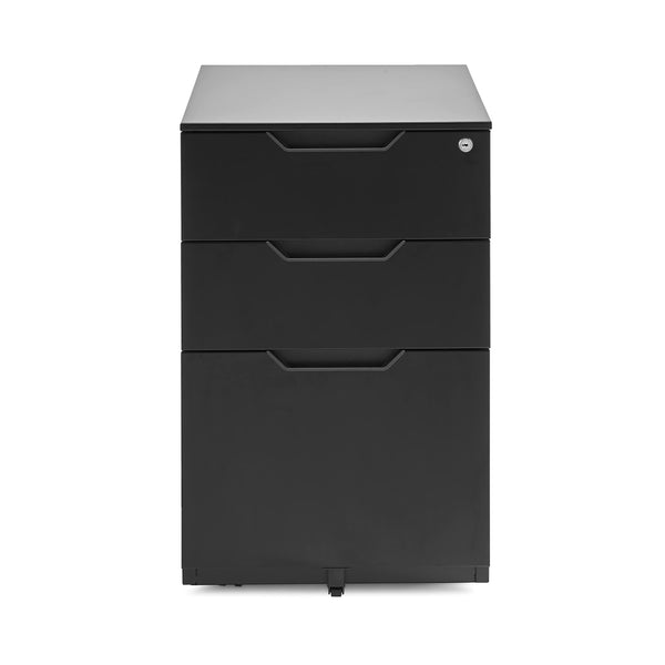 3-Drawer Mobile File Cabinet with Lock