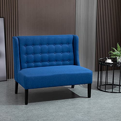 Wingback Button-Tufted Loveseat Sofa