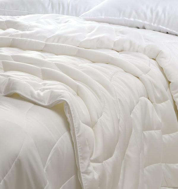 Eucalyptus Lyocell Cooling Comforter — White Lightweight Duvet Insert