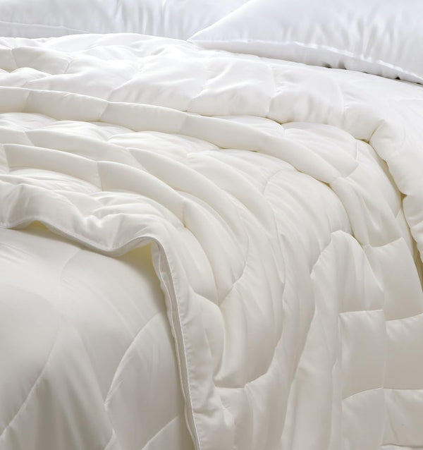 Eucalyptus Lyocell Cooling Comforter — White Lightweight Duvet Insert
