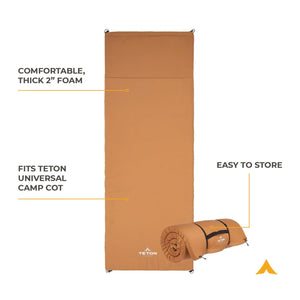 Camp Cot Sleeping Pad — Foam Camping Mattress
