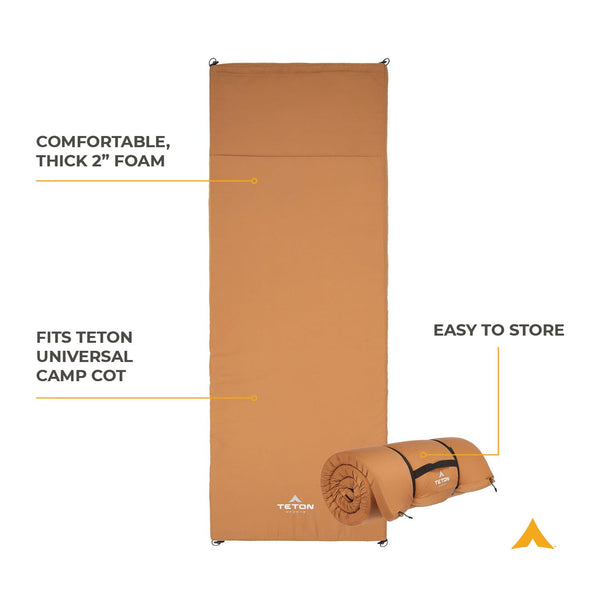 Camp Cot Sleeping Pad — Foam Camping Mattress