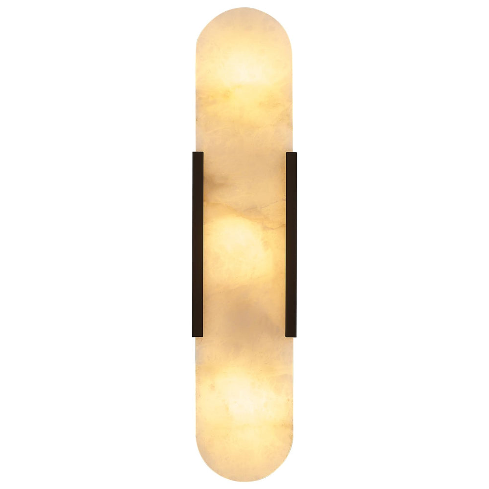 Marble Wall Sconce Light Fixture – 3-Light Candelabra Style