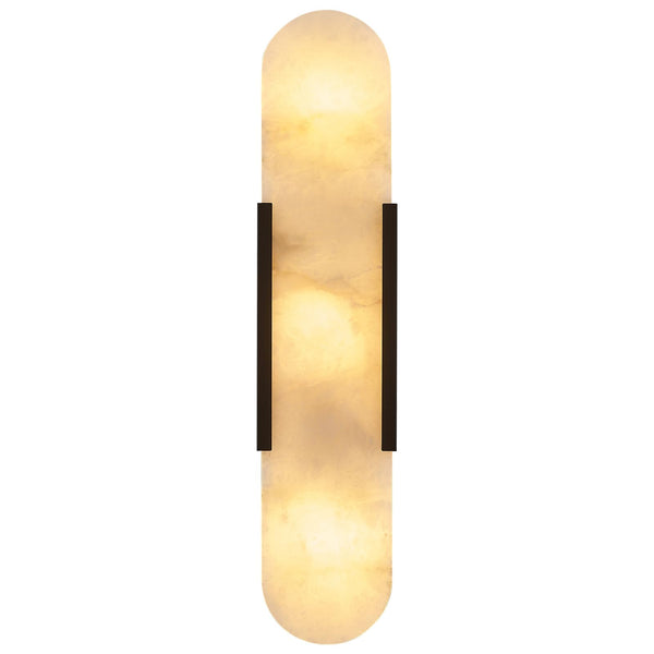 Marble Wall Sconce Light Fixture – 3-Light Candelabra Style
