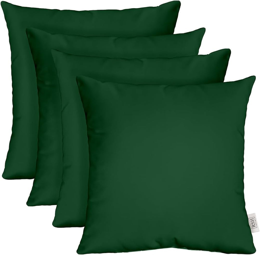 Outdoor Square Throw Pillows Set of 4 – Hunter Green