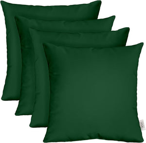 Outdoor Square Throw Pillows Set of 4 – Hunter Green