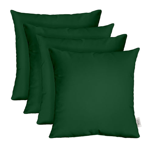 Outdoor Square Throw Pillows Set of 4 – Hunter Green