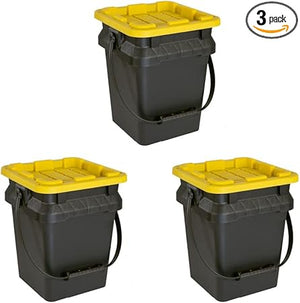Heavy Duty Stackable Storage Bins with Lids – 5 & 12 Gallon