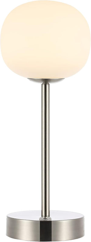 Rechargeable Cordless LED Table Lamp with Frosted Glass Globe