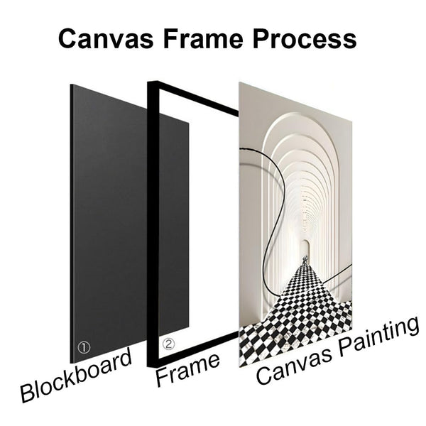 Abstract Black & White Framed Wall Art Set of 3